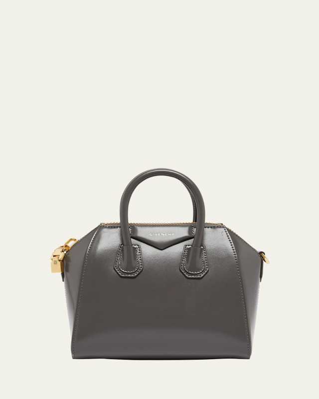 Antigona Lock Mini Top Handle Bag in Box Leather